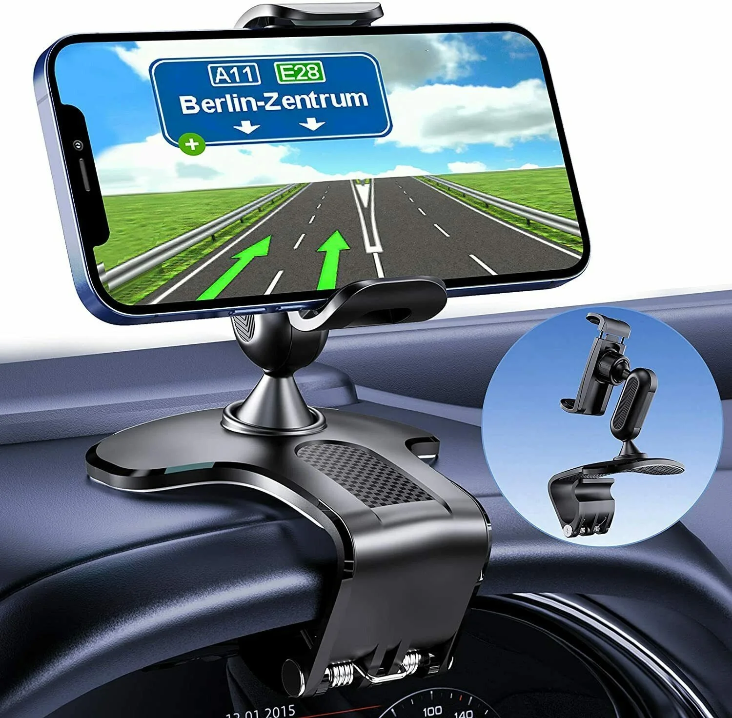 

Car mobile phone holder base 360 ° rotating dashboard mobile phone holder suitable for car clip Convenient car holder