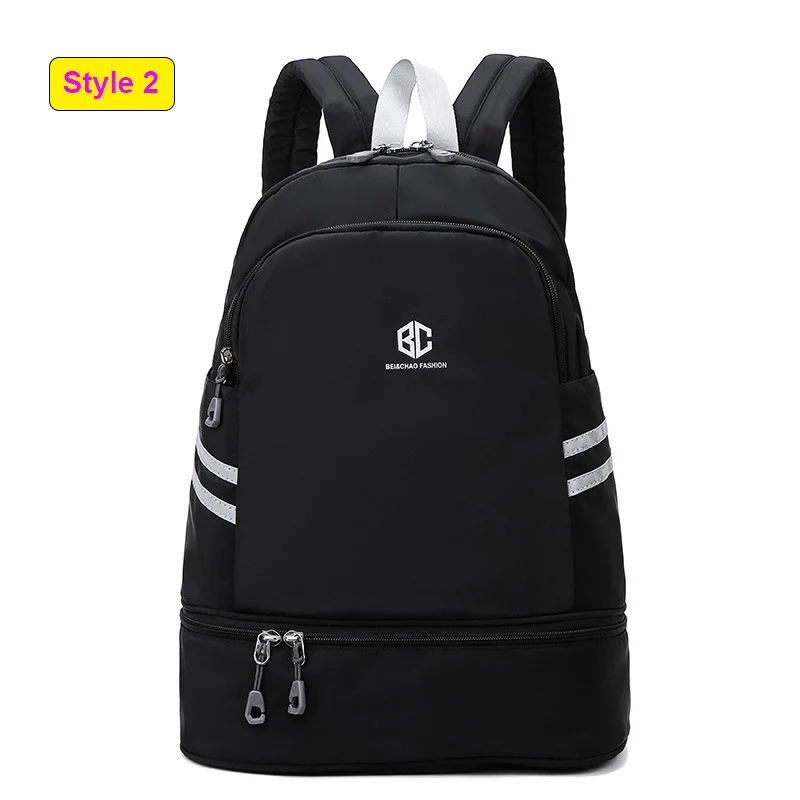 Style 2 Black Женский рюкзак для путешествий, сумка для фитнеса, сумка для тренировок, сухой и влажный мешок, Gymtas Sac De Sport Mochila, для плавания, XA874WA - Цвет: Style 2 Black