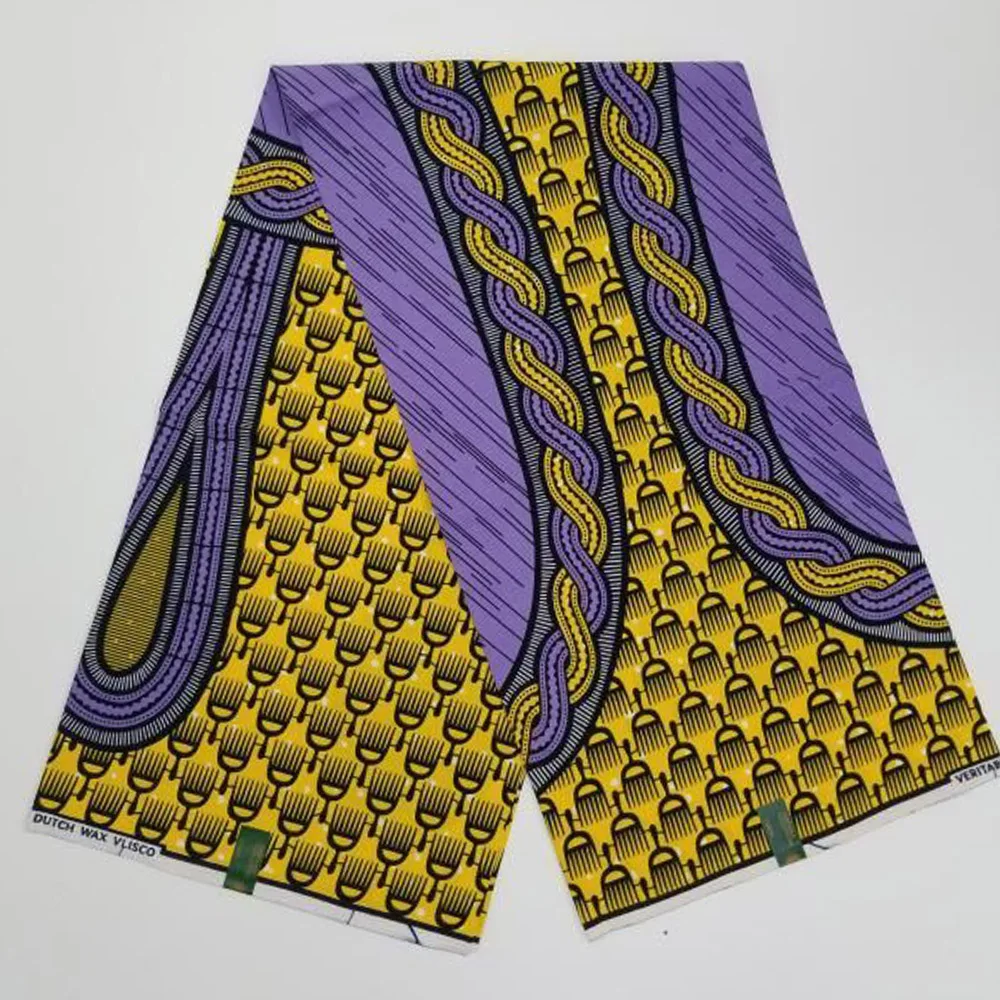 

African Wax print batik fabric 2021 real Ankara wax tissu high quality pagne sewing material for woman dress 6yards