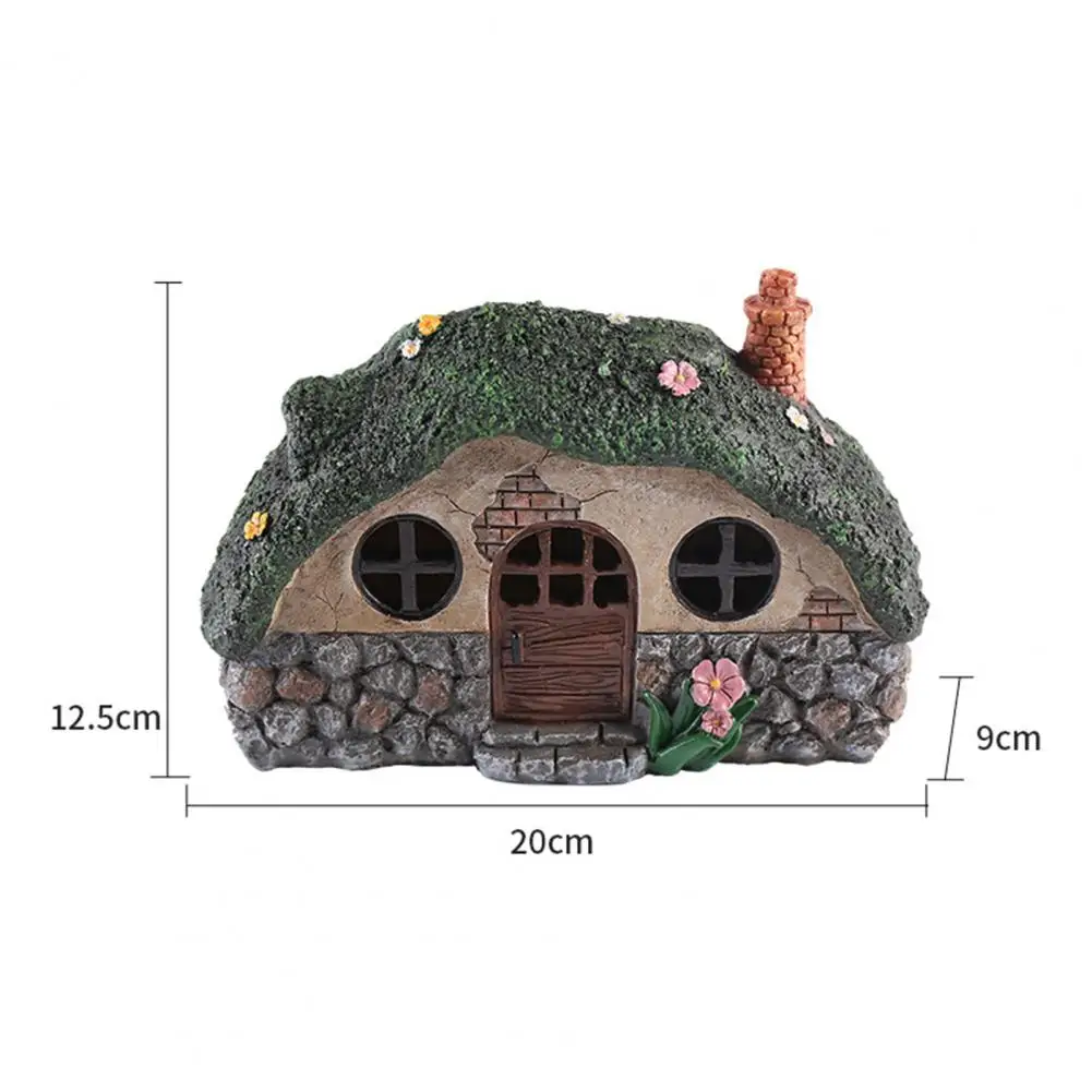 

Miniature Lamp Multi-use House Shape Resin Garden Handmade Miniature Light for Yard Decor Accessories Furniture Toys Lamps Yard