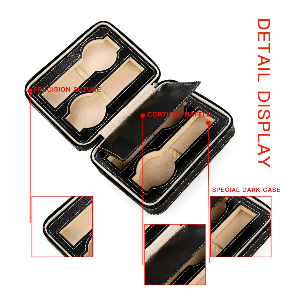 4 слота портативный ящик для хранения часов Дорожный Чехол универсальный размер