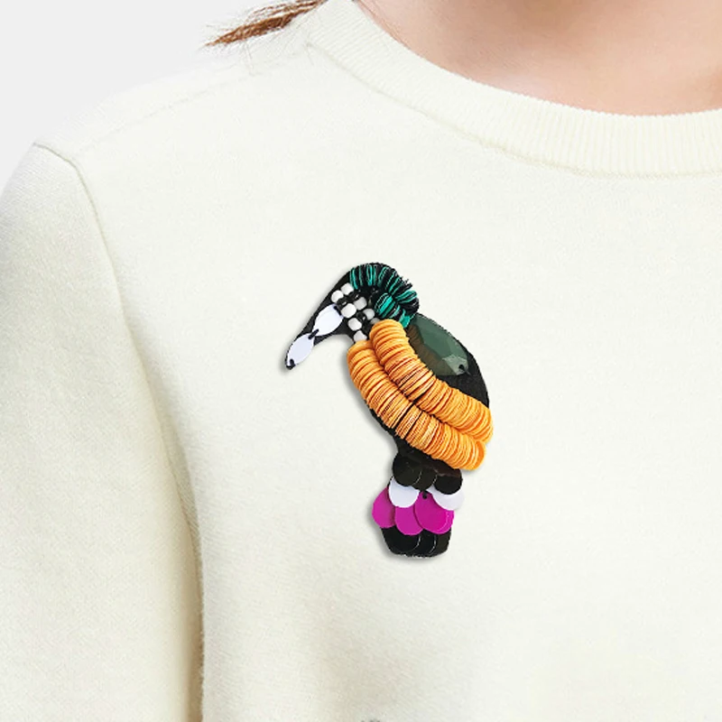 Sequins Bird Patch for Clothes Sewing on Beaded Applique Jackets Coats Bags Rhinestone DIY Craft Beading Sequined Appliques | Дом и сад