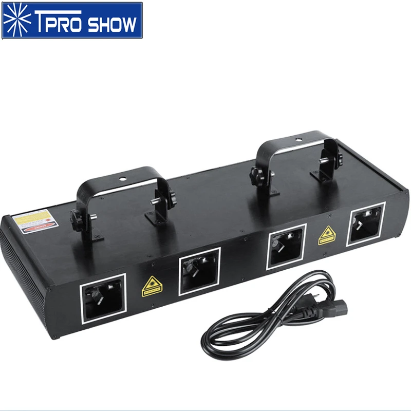 

4 Projector Laser Red Green Color Beam Lazer Lighting Effect Dmx Control Sound Activated RGBY Light Bar For Club Disco Stage DJ