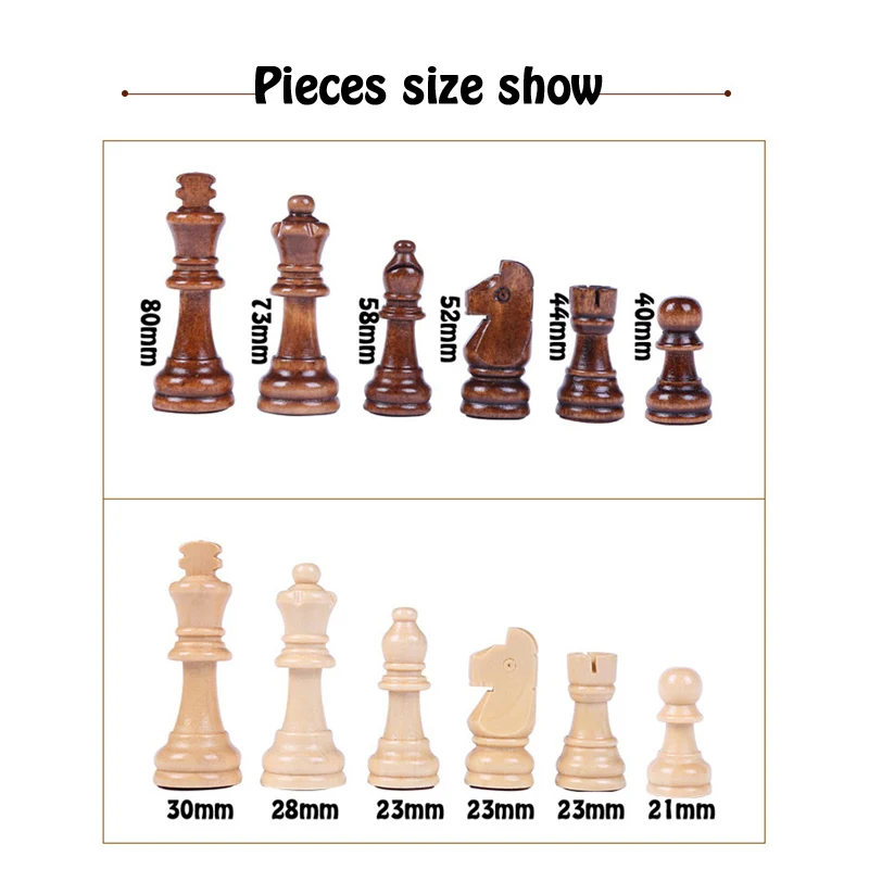 Wooden Chess Set Table Game High Grade 4 Queen King Height 80 mm Pieces 39*39 cm Mahogany Chessboard | Спорт и развлечения