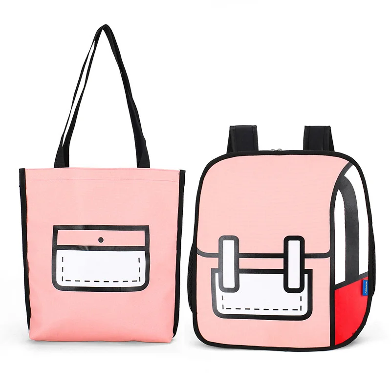 Милый женский рюкзак большие школьные сумки Мультяшные на плечо сумка для книг с