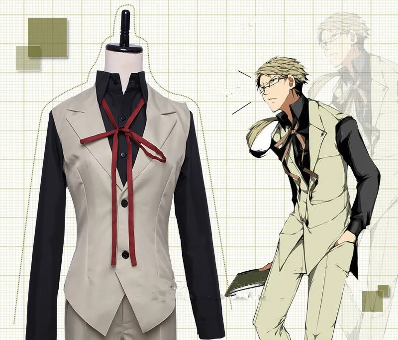 Doppo бродячие собаки bungo Косплэй много полный комплект униформы костюм для