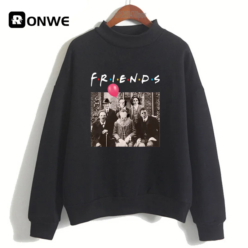 

Horror Friends Women Halloween Sweatshirts Girl Autumn Y2K Fleece Hoodie Female Harajuku Winter Kawaii Clothes,Drop Ship