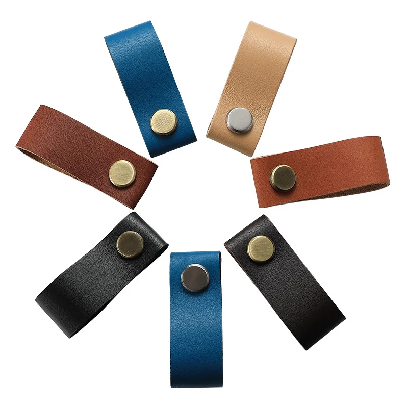 Ручная работа кожаная ручка в европейском стиле простые Шкафы для спальни