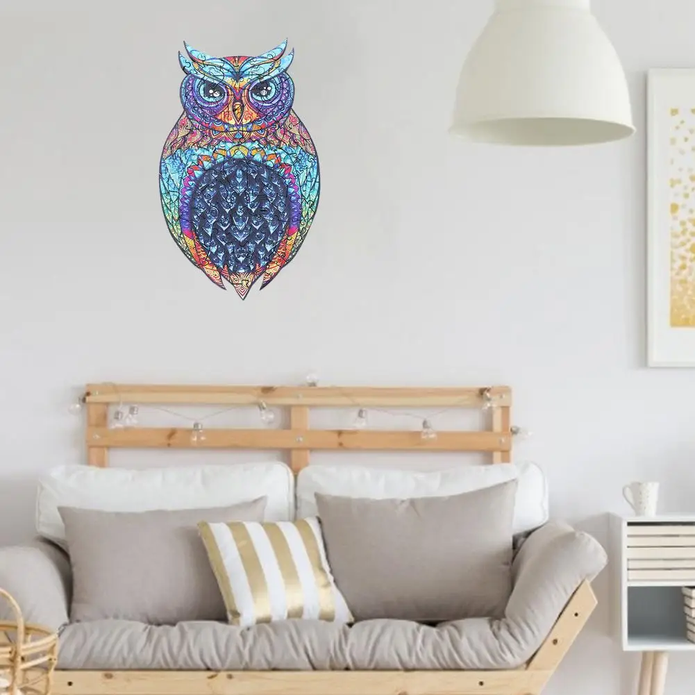 

Unique Wooden Jigsaw Puzzles Mysterious Owl Puzzle Gift For Adults Kids Educational Building Blocks Interactive Games Toy