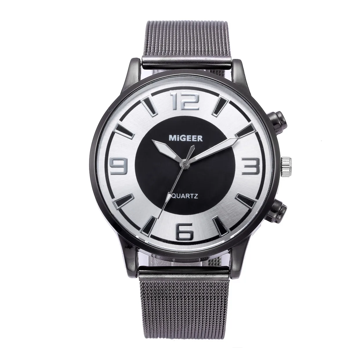 

Brand Luxury Fashion Man Design Stainless Steel Mesh belt Analog Alloy Quartz Wrist Watch Мужские кварцевые часы relojes