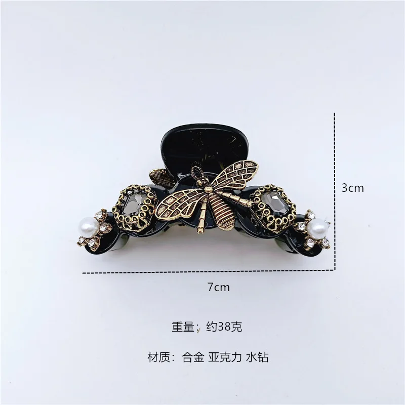 

Новые металлические заколки для волос в виде пчелы, ювелирные изделия для женщин, Роскошный Металлический головной убор в форме пчелы в сти...
