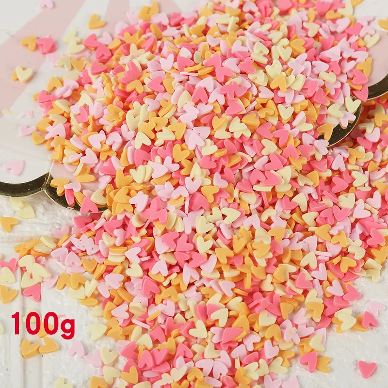 A2201 100g/lot Fimo Polymer Clay Sprinkles for Slime Heart Round Snowflake Star Slices Fake Cake Dessert Decoration DIY Nail Art Craft - Цвет: A2201