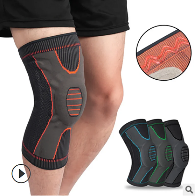 

Knitted Sports Knee Silicone Support Compression Patella Protection Outdoor Basketball Riding And Running Protector