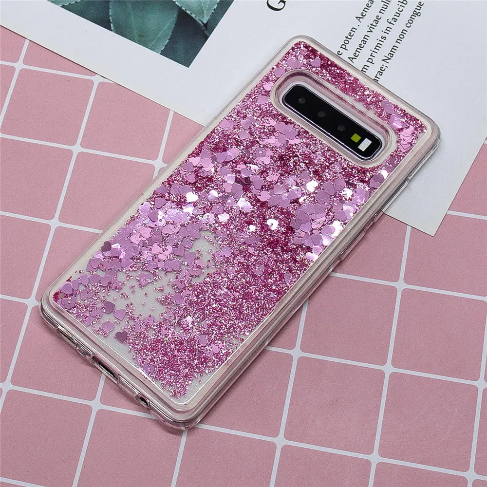 Роскошный блестящий песок TPU чехол для телефона в виде ракушки samsung Galaxy S10e S10 S9 S8 J4