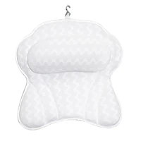 neck comfort bathtub pillow suction cup air mesh head neck back shoulder support shower 3d ventilation spa bathtub pillow