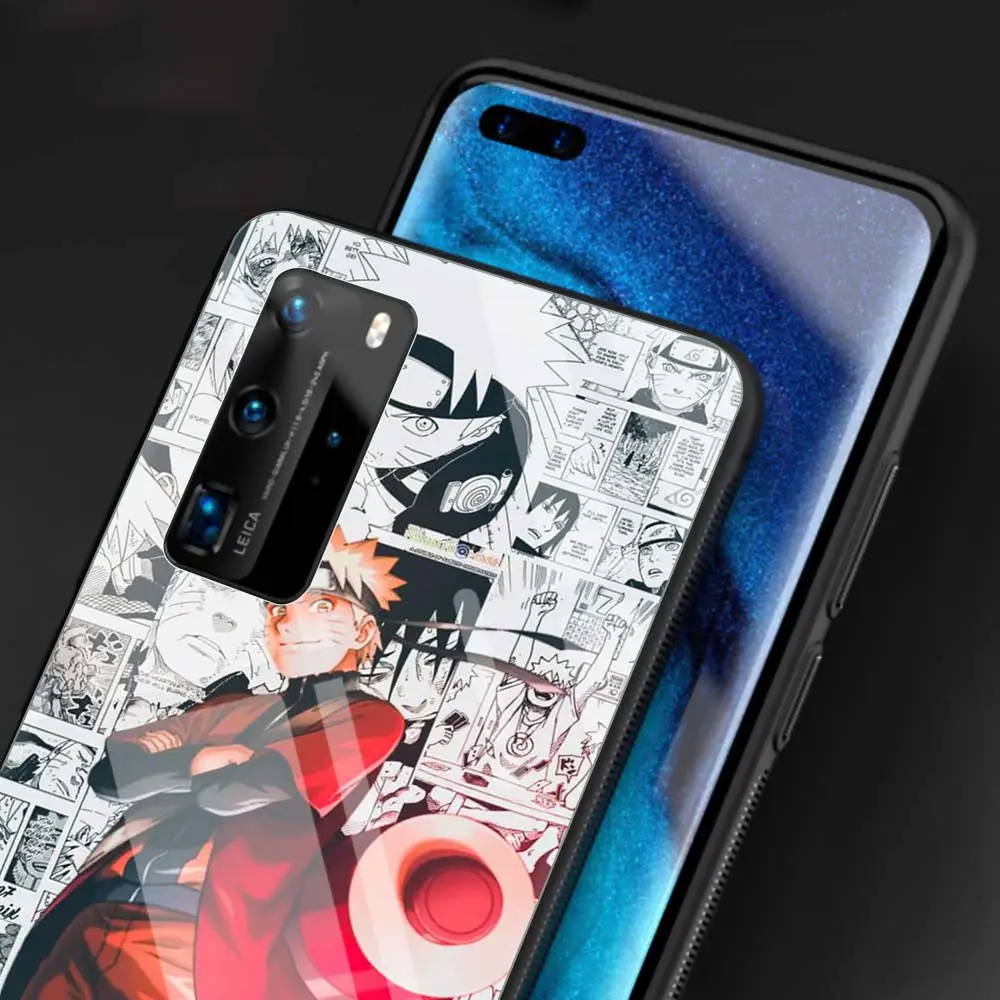 

Naruto Design Phone Case for Huawei P Smart Z 2019 P30 P40 P20 Pro P10 Lite 2021 5G Tempered Glass Funda Shell Cover