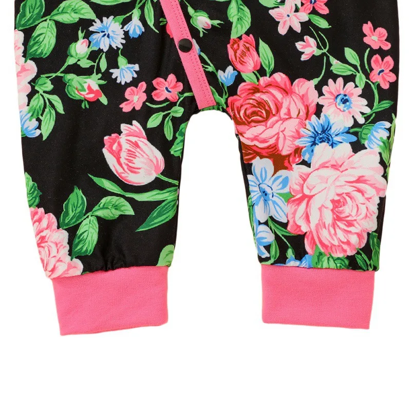 

Baby Girls Long Sleeve Jumpsuit Casual Autumn Fashion Tie-dye Single-breasted One Piece Long Rompers#2