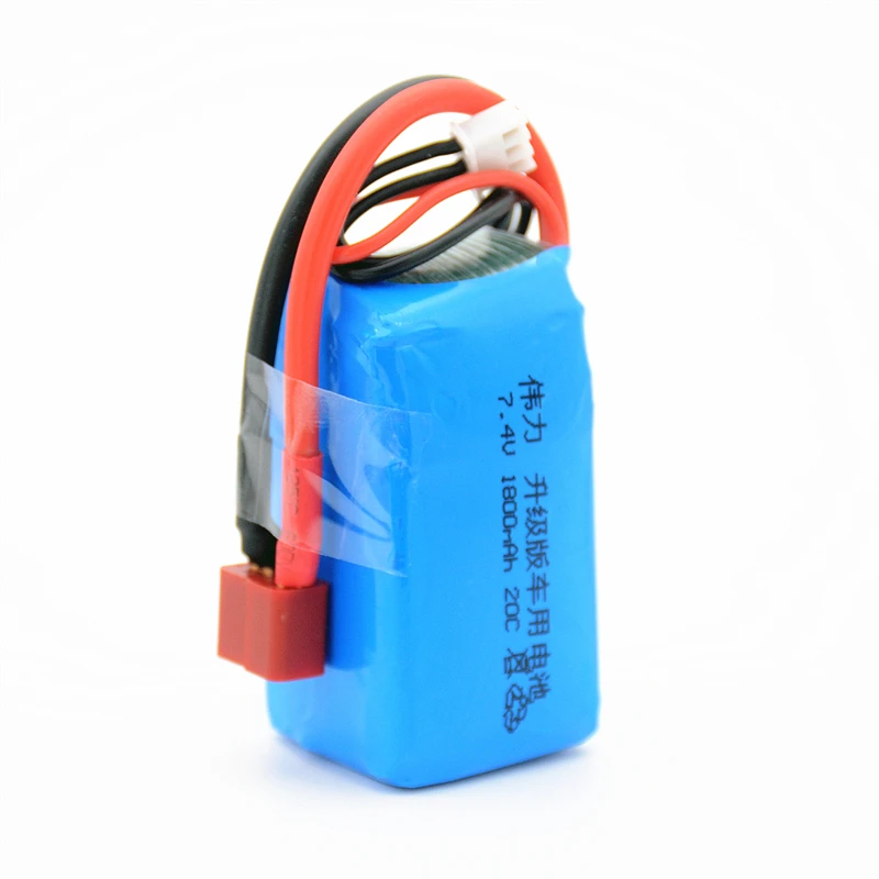 

Upgrade 7.4V 1800mah T Plug 2S 20C Lipo upgrade Battery Max 40C for Wltoys A959-b A969-b A979-b K929-B RC Car parts 7.4V 1800MAH