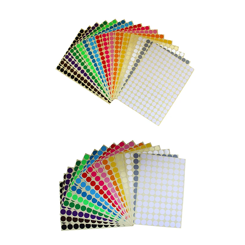 16 Цвета круглое пятно круги запечатывания стикер съемный ярлык для маркировки Dot
