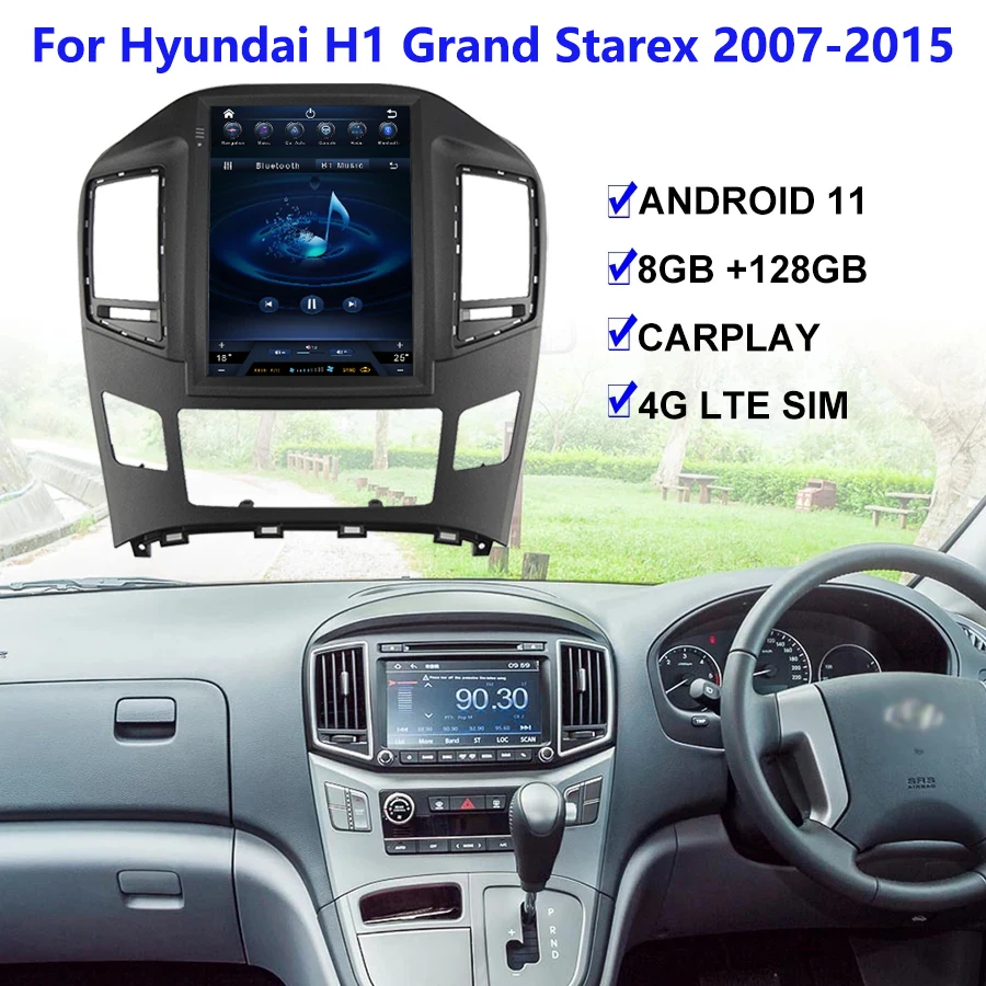 Автомагнитола 2din 9 7 дюйма Android 14 2007-2015 128 Гб ПЗУ GPS
