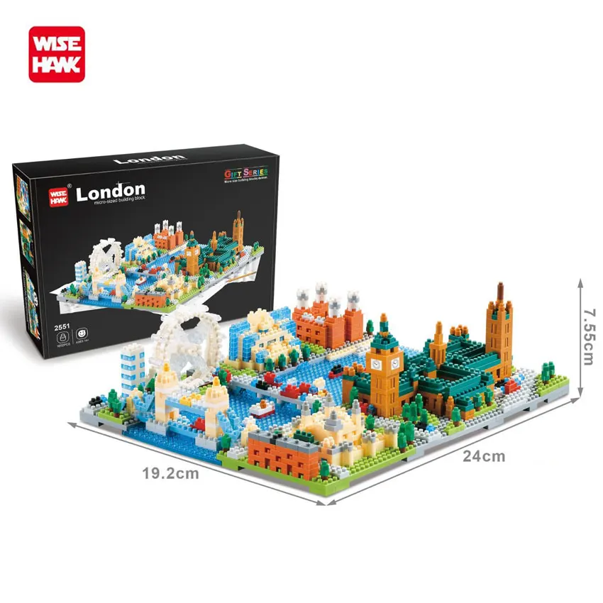 Фото Wisehawk Mini Building Blocks Model Kit City Architecture Titanic Statue Of Liberty Educational Toys For Children №3