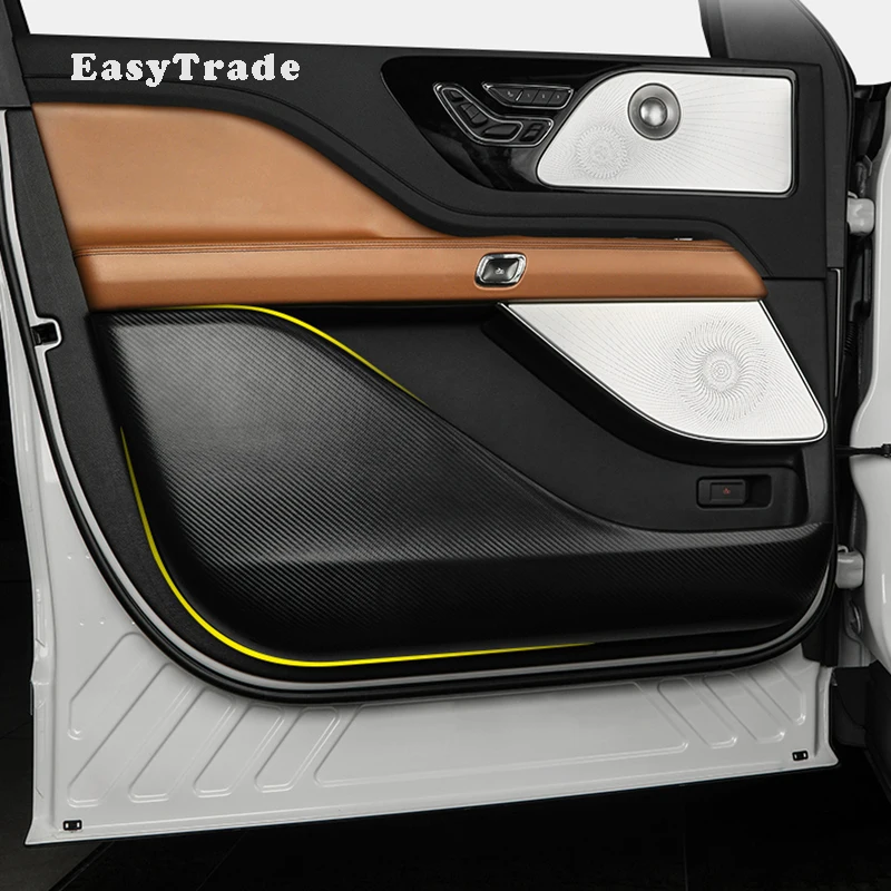 

Для Lincoln Aviator 2020 аксессуары из углеродного волокна Кожаный Автомобильный Брелок с межкомнатных дверей и устойчивая к царапинам межкомнатны...