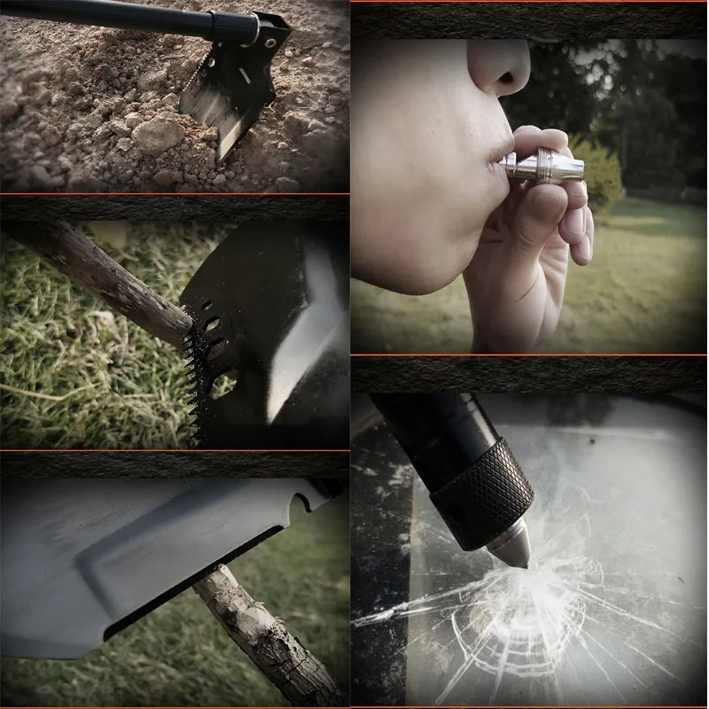 Высокопрочная лопата из углеродистой стали тактическая многофункциональная