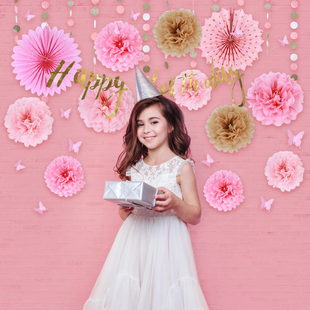 26 шт./компл. розовая морская тема украшение для дня рождения девочек малышей