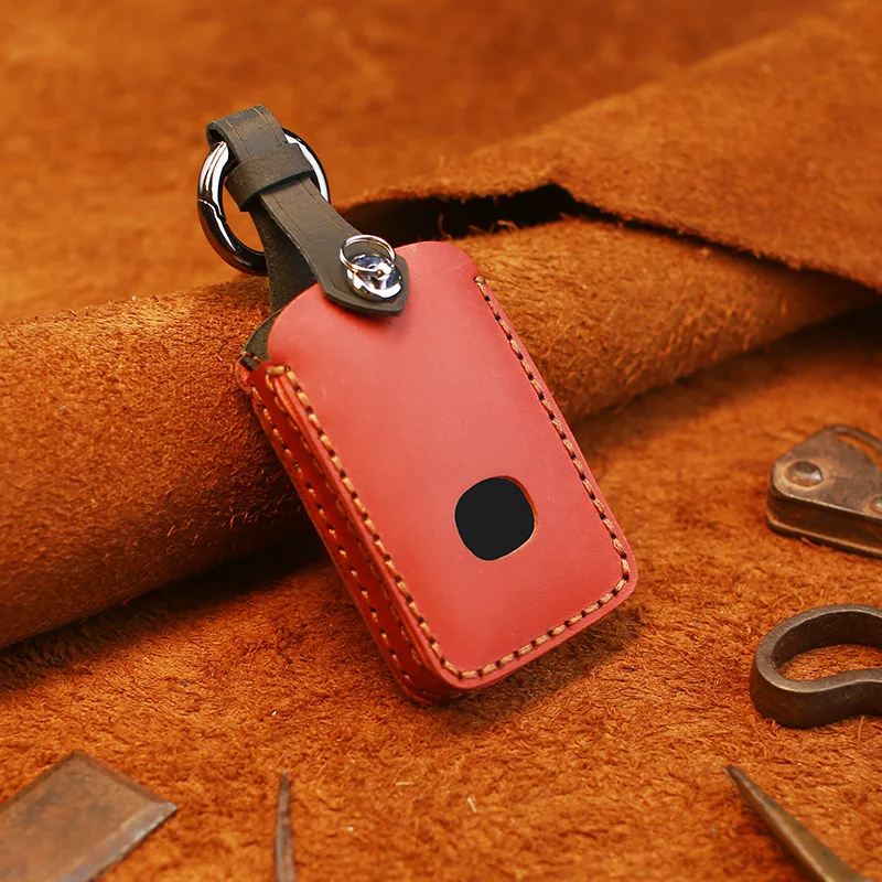 

Crazy Horse Leather Auto Car Styling Key Case for Mazda 3 Alexa CX4 CX5 CX8 2018-2020 Car Holder Shell Remote Cover Keychain