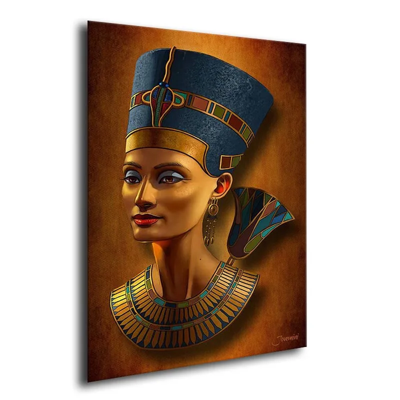 

No Frame Canvas Painting Nefertiti Egyptian Queen By Jovemini Poster and Print Wall Art Picture for Living Room Home Decoration