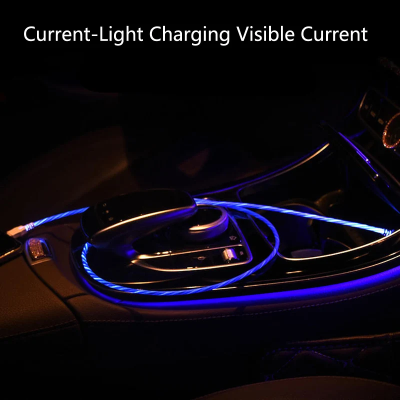 

Car LED Luminous USB Charging Cable Fast Charging Data USBC Cord For Toyota Corolla RAV4 Camry Prado Hilux Prius Land Cruiser