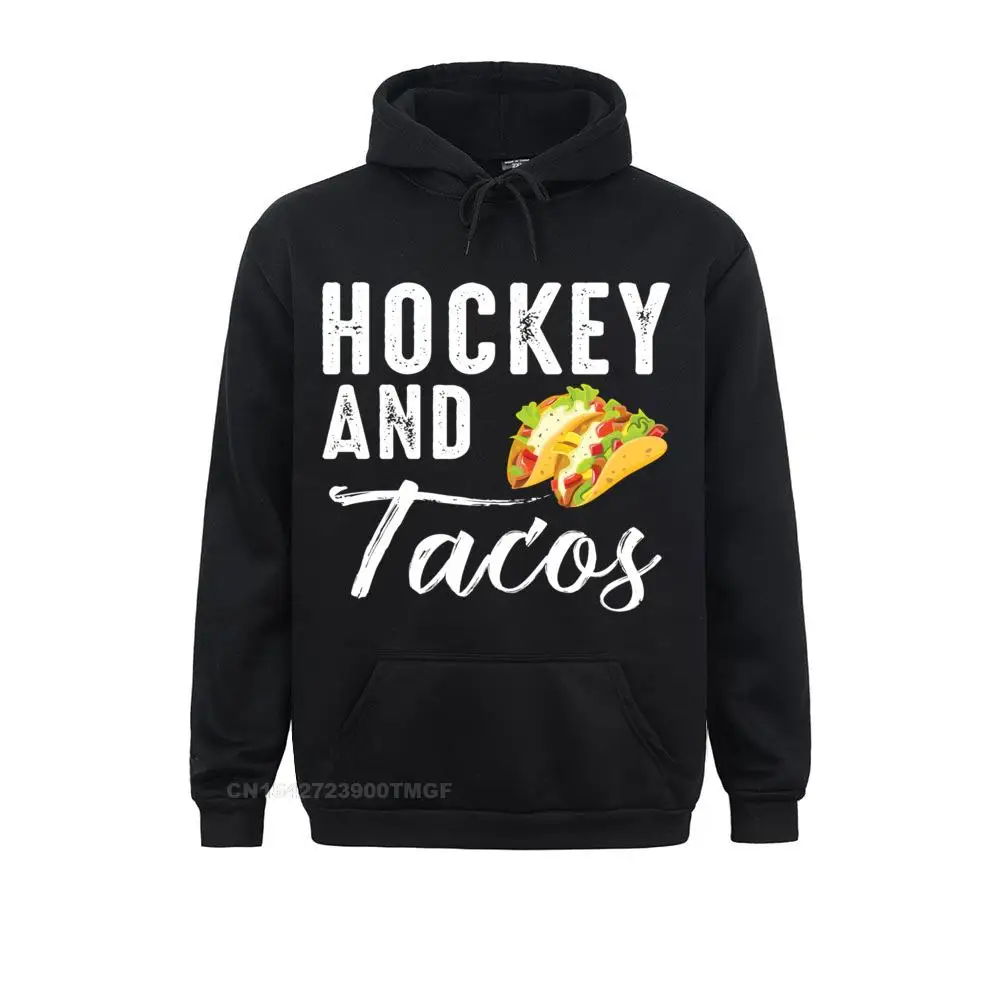 Funky Men Sweatshirts Funny Ice Hockey and Tacos Player Boys Taco Oversized Hoodie Hoodies Sportswears Casual