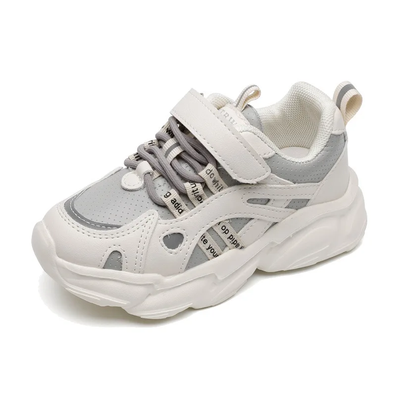 

2021 Spring Kids Boy Girl Shoes Casuals Hook&Loop Mixed Colors Round Toe Fashion Concise Flat Heels Sneakers
