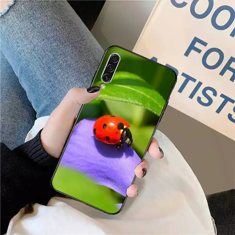 

Cute animal ladybug Four leaf clover Phone Case For Samsung galaxy S 9 10 20 A 10 21 30 31 40 50 51 71 s note 20 j 4 2018 plus