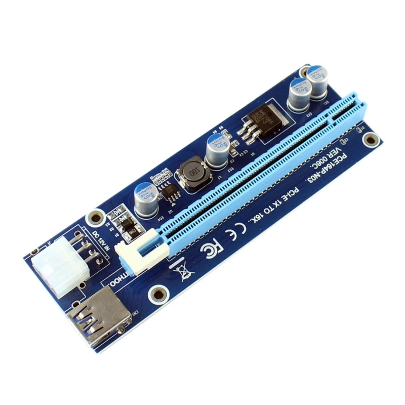 

Pci-E Экспресс 1X 4X 8X 16X Райзер-карта адаптер 6 Pin Dc-Dc кабель питания Gpu Райзер-карта адаптер для майнинга биткоинов