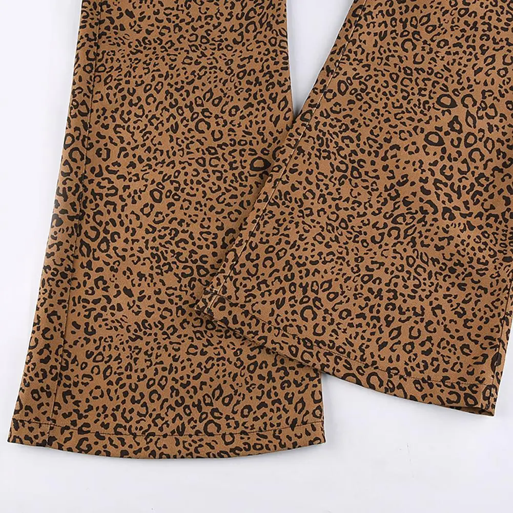 

Leopard Print Pants for Women High Waist Long Flare Pants Trousers Women Loose Straight Pants Long Trousers pantalones de mujer