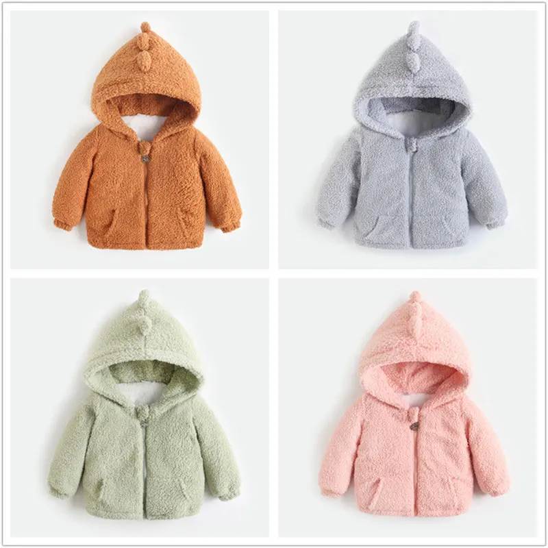 

Solid Color Kids Jackets for Boys Warm Toddler Girl Winter Coat Long Sleeve Hoodie Children Clothing Girls Jackets 1-5 Years