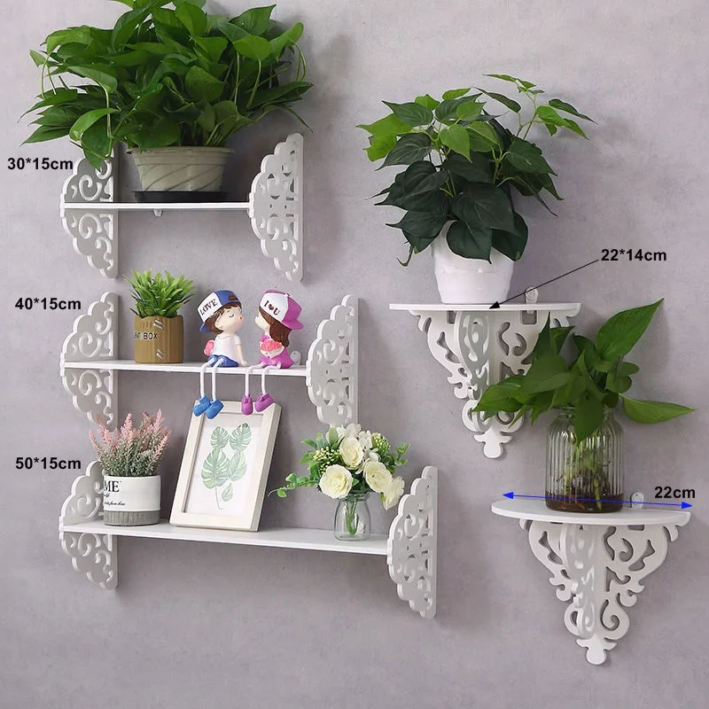 

Sweet Home Shelves Filigree Style Cut Out Design Wall Shelf Candle Home Ornaments Storage Holder Hooks Rack Hanger