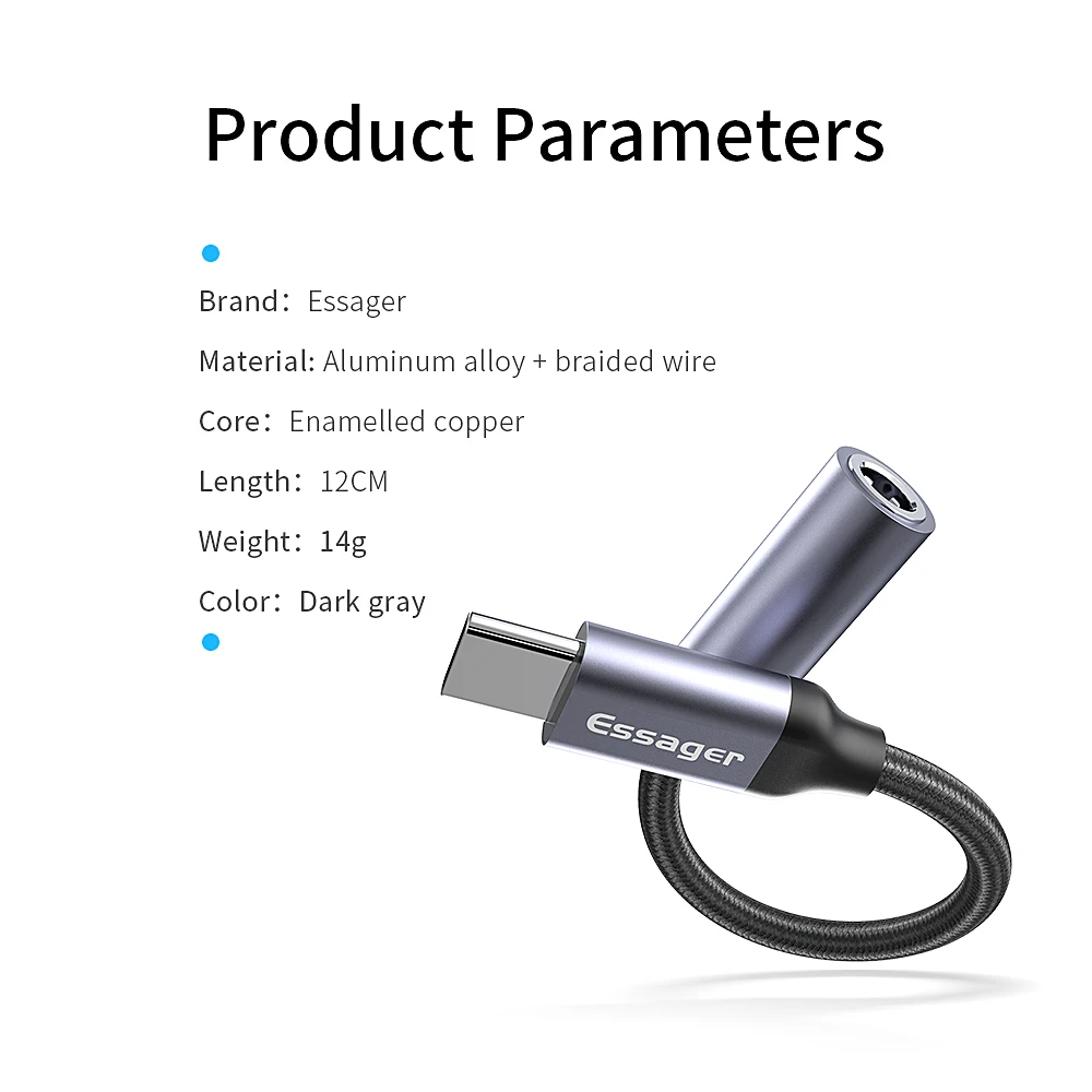 Essager Тип c до 3,5 мм разъем для наушников адаптер USB C до 3,5 мм аудио Aux кабель для huawei P30 P20 Pro Xiaomi Mi 9 8 Oneplus 7 7t