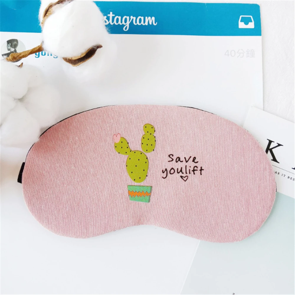 1 шт. модная простая симпатичная Маска Для Сна С КАКТУСОМ мягкий удобный чехол для