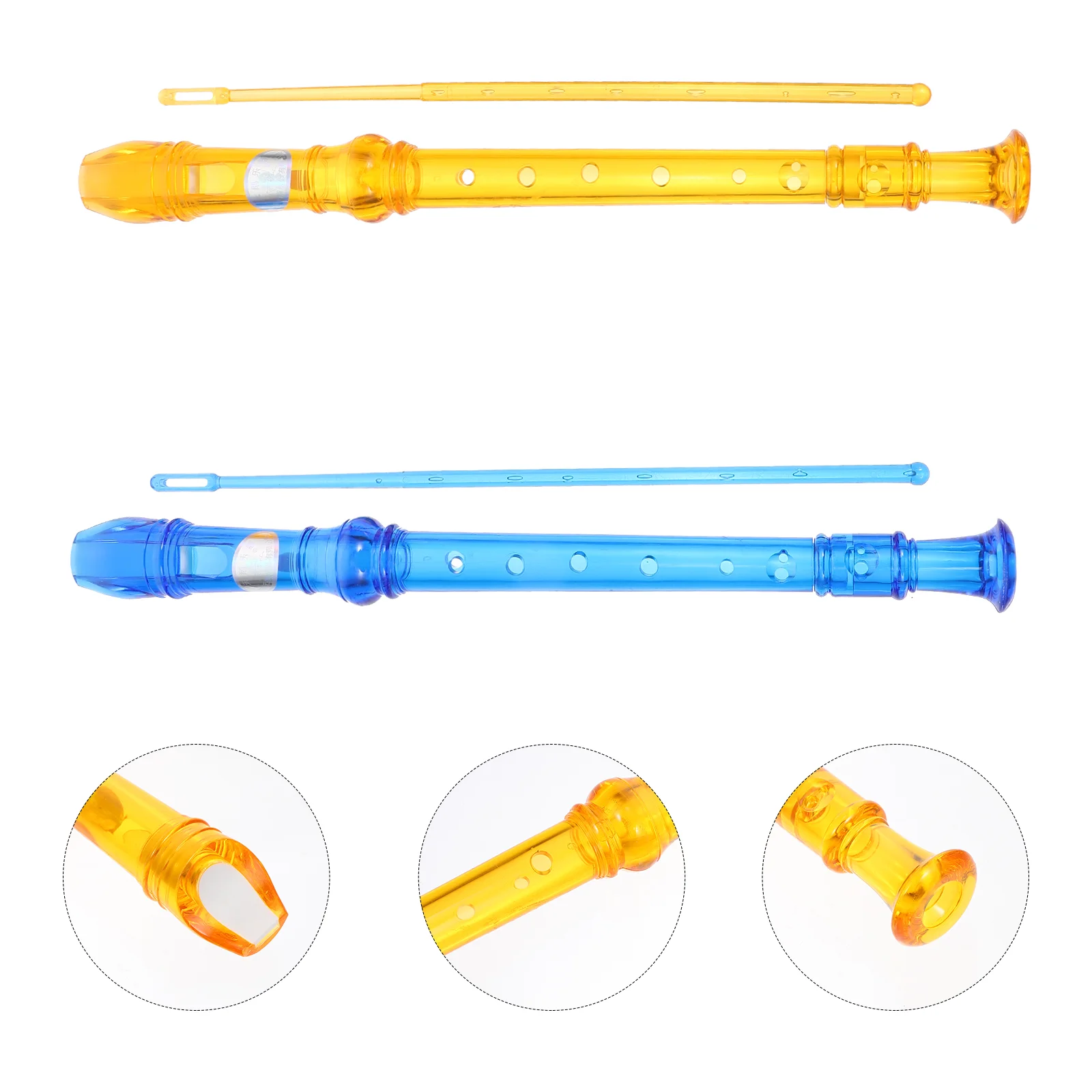

2 Pcs Creative Children's 8-hole Introductory Clarinets Toys for Beginners (Orange, Blue)