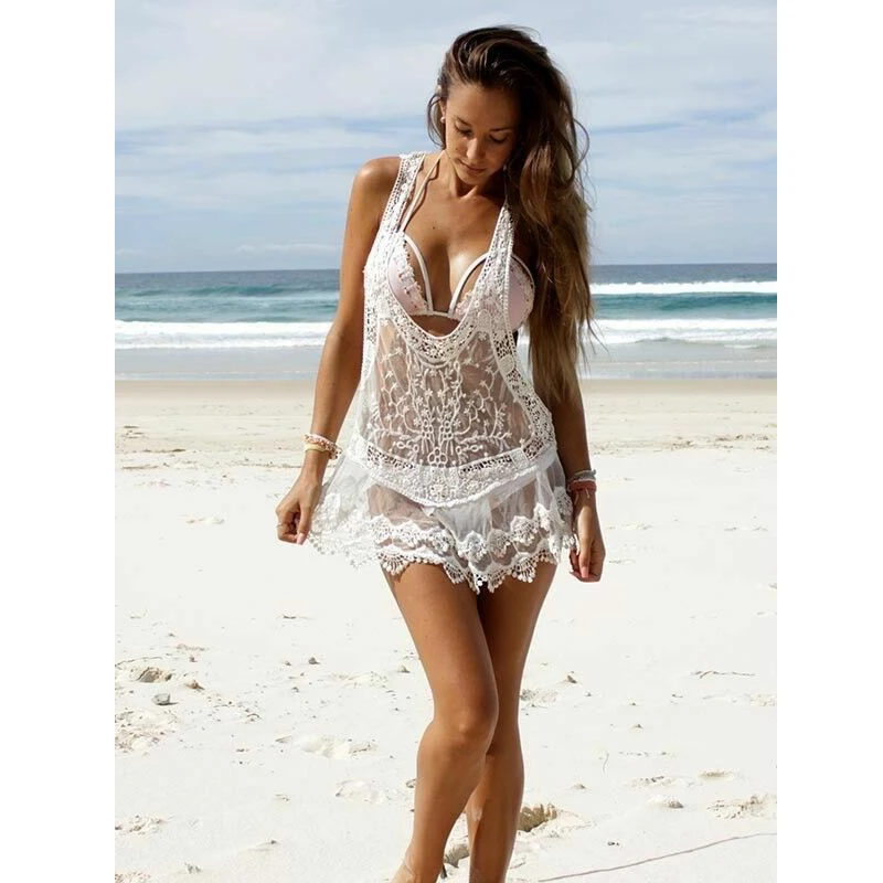 Новинка 2019 женское Прозрачное Бикини накидка купальник купальный костюм Пляжное