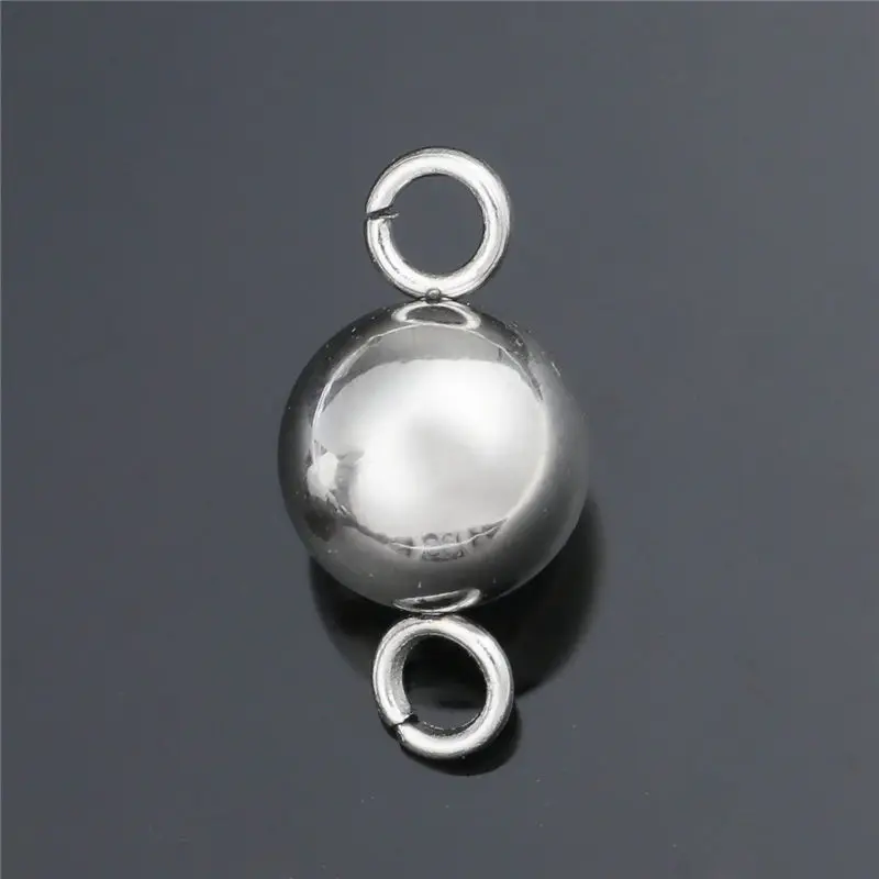 20 шт. новые соединители из нержавеющей стали Круглый Шарм для браслета ювелирное