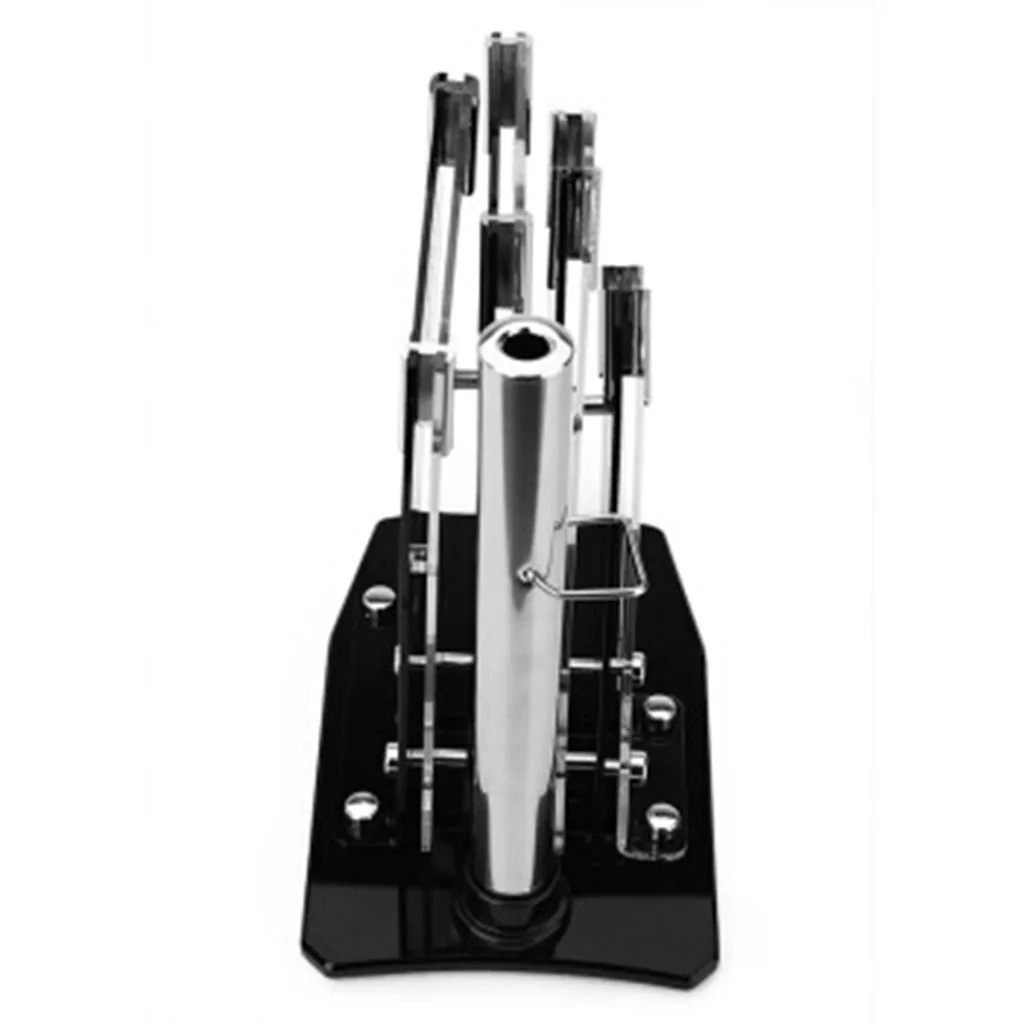 

Household 6 Slots Acrylic Knife Block Stand Knife Storage Rack Kitchen Utensil