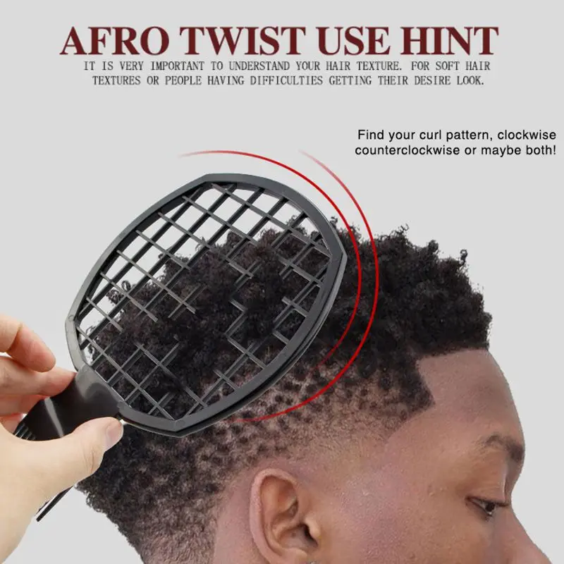 

Fashion Men's Double Ended Twist Up Comb Professional Curly Hair Dirty Braid Comb Perm Style Comb Twisted Tool New