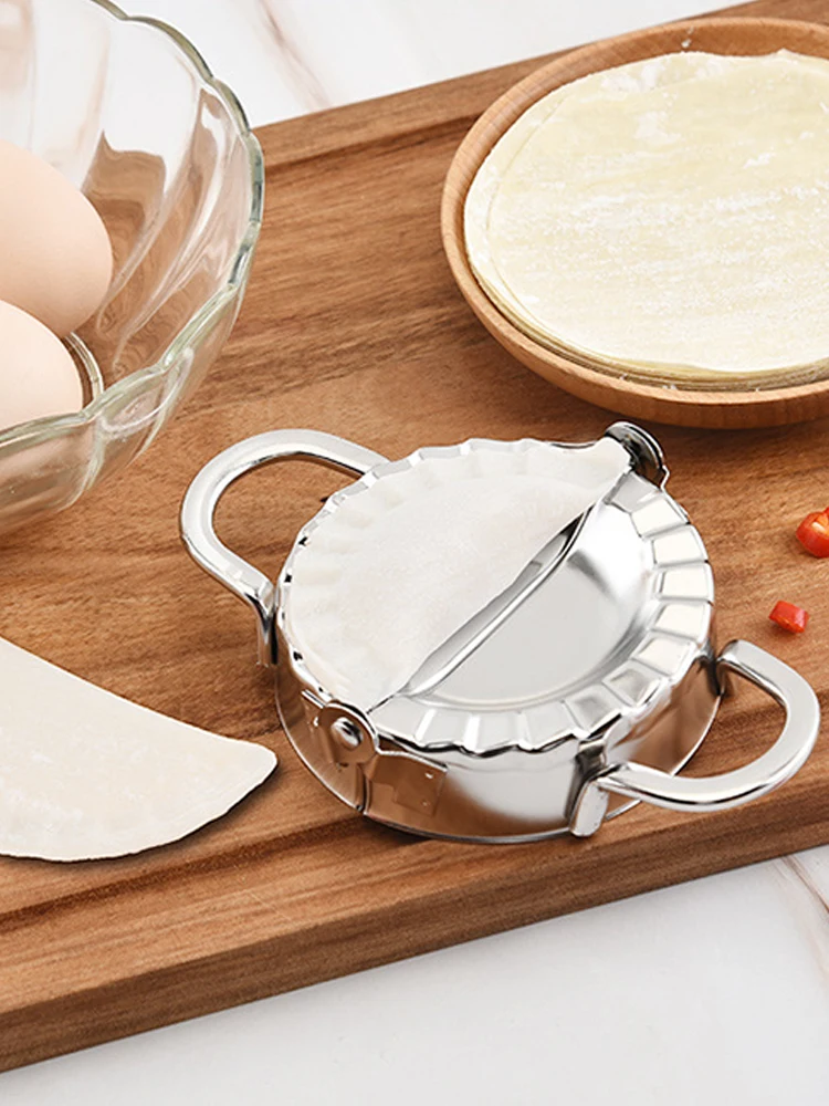 

2pcs Stainless Steel Dumpling Maker Set Dough Cutter Dumpling Mould Pie Ravioli Kitchen Pastry Tools Home Kitchen Accessories