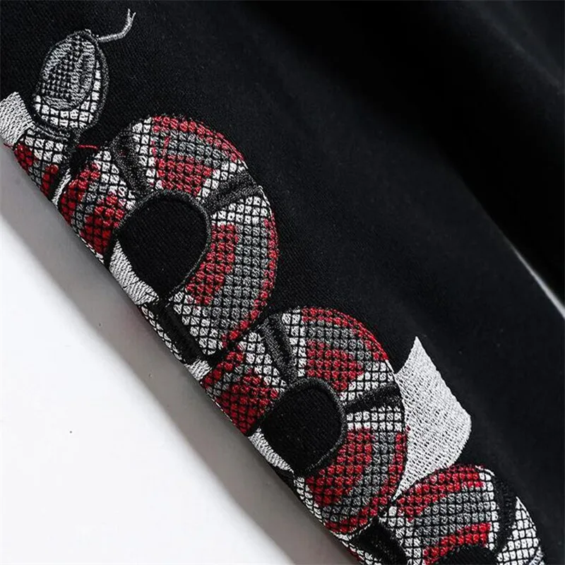 

2020 New In the fall Hoodie Mens Hip pop Sweatshirts Harajuku hip hop Cross double snake embroidey Long Sleeve Hoody Clothing