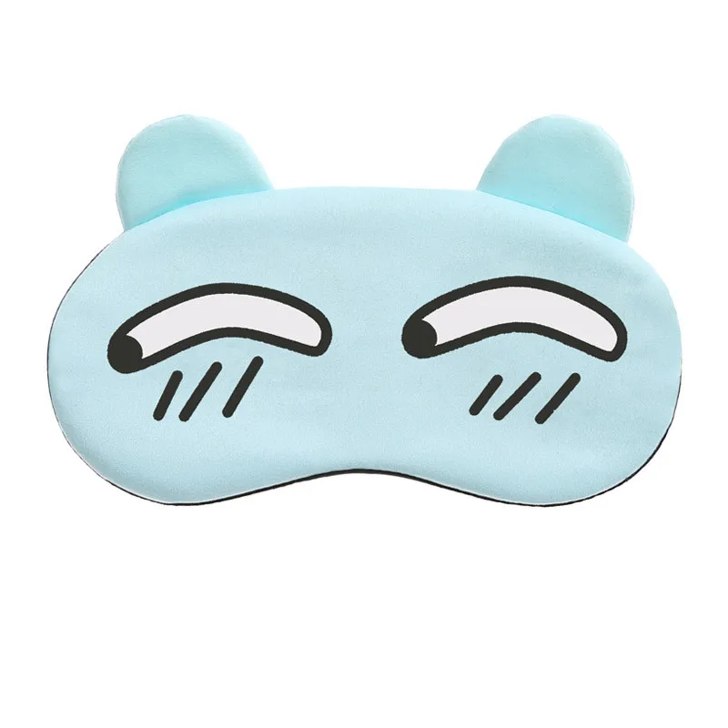 Light Blue Trick Хлопковая мультяшная маска для сна для лица, милая забавная маска для глаз, маска для сна для отдыха в путешествии, повязка для глаз, Детская повязка для глаз, повязка на глаза, повязка на глаза - Цвет: Light Blue Trick