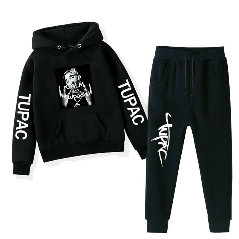 

Toddler Girls Streetwear Sweatshrt Suits Baby Boys Harajuku Hooded Pullovers Sets Kids Hoodies+Pants Naruto Polyester Clothes