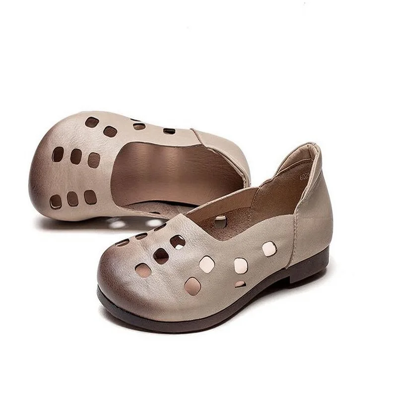 Туфли женские весенние с перфорацией в стиле ретро | Обувь